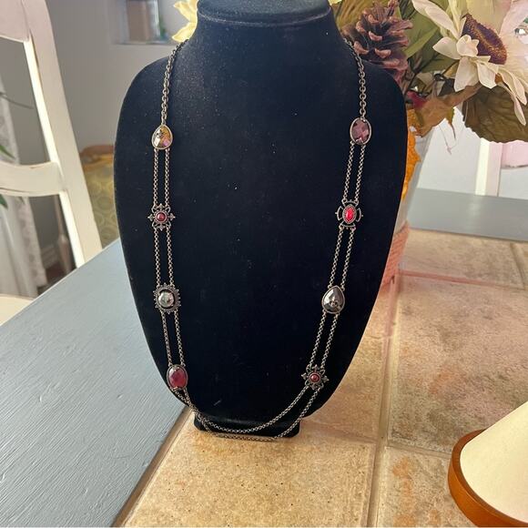 Antique Gold Tone Double Strand Necklace - Picture 4 of 13